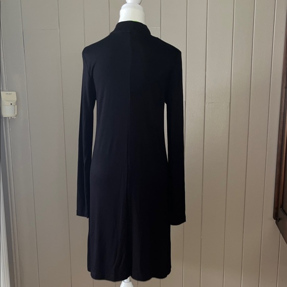 NWT - Adrienne Vittadini Classic Black Long Sleeve Dress - Picture 4 of 4